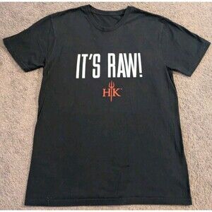 Hells Kitchen It's Raw Gordon Ramsay Black Graphic Print T-Shirt Men's Medium